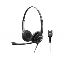 Sennheiser SC 260 Wide Band Binaural headset with Noise Cancelling mic - high impedance for standard phones, Easy Disconnect (1000515)