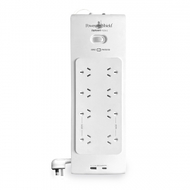 PowerShield PSZ8U2 ZapGuard 8 Way Power Surge Filter Board, USB A/ C Connectors, Wide Spaced Sockets, Wall Mountable (PSZ8U2)