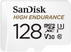 SANDISK HIGH ENDURANCE MICROSDHC CARD SQQNR 128G UHS-I C10 U3 V30 100MB/S R 40MB/S W SD ADAPTOR (FFCSAN128GSQQNR1)
