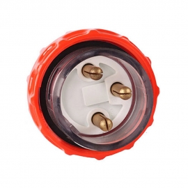 4C Industrial Straight Plug 250V 3 round Pin 32A (040.000.0266)