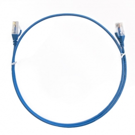 8ware CAT6 Ultra Thin Slim Cable 0.25m / 25cm - Blue Color Premium RJ45 Ethernet Network LAN UTP Patch Cord 26AWG CAT6THINBL-025M