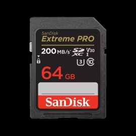 SanDisk Extreme Pro Sdxc, Sdxxu 64GB, V30, U3, C10, Uhs-I, 200MB/s R, 90MB/s W, 4x6, Lifetime Limited SDSDXXU-064G-GN4IN