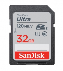 SanDisk 32GB Ultra SDHC SDXC UHS-I Memory Card 120MB/s Full HD Class 10 Speed SDSDUN4-032G-GN6IN