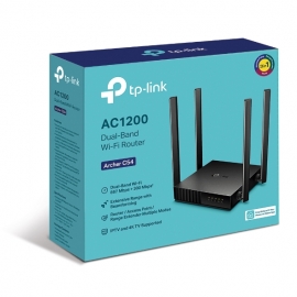 TP-Link Archer C54 AC1200 Dual-Band Wi-Fi Router 2.4GHz 300Mbps 5GHz 867Mbps 4xLAN 1xWAN 4xAntennas, Wps, Router Access Point And Range Extender Modes Archer C54