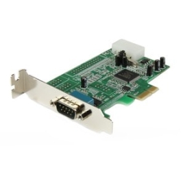 StarTech.com 1-port PCI Express RS232 Serial Adapter Card - PCIe Serial DB9 Controller Card 16550 Uart - Low Profile - Windows/Linux - 1 Port PCI Express RS232 Serial Controller Card W/16550 Uart/Asix Mcs9922Cv-Aa - Bi-directional Speeds 921.6Kbps/port |