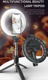 TEQ Q07 Bluetooth Ring Light Selfie Stick  + Tripod stand (MOBTEQQ07)