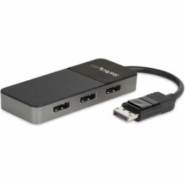 StarTech.com 3-Port DisplayPort 1.4 Splitter, DisplayPort To 3x DP Multi-Monitor Adapter, Triple 4K Computer Mst Hub, Windows Only~3-Port Multi Monitor Adapter, DisplayPort 1.4 To Triple 4K DP Video Splitter Or Dual 4K, DisplayPort Mst Hub Display Adapte