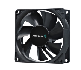 DeepCool 80mm Hydro Bearing Case Fan Molex 20dB 1800rpm 82g, High Quality Black Material, Low Rpm DP-FDC-XF80