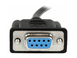 Startech 1M Black DB9 RS232 Serial Null Modem Cable F/F, Ltw SCNM9FF1MBK