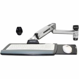 Lx Sit-Stand Wall Mount Keyboard Arm (Polished Aluminum) 45-354-026