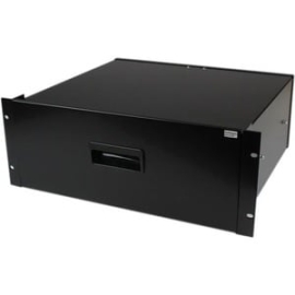 StarTech.com 4U Black Steel Storage Drawer For 19in Racks And Cabinets - 4U Black Sliding Rack Storage Drawer - Add A Rugged 4U Storage Drawer To Any Standard 19in Server Rack Or Cabinet - Rackmount Drawer - 4u Drawer - Rackmount Storage - Rack Storage D