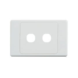 4C | Ultima 2 Gang Switch Grid And Cover Plate - White 040.000.0332
