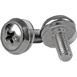 StarTech.com M5 X 12mm - Screws - 100 Pack - M5 Mounting Screws For Server Rack & Cabinet - Mounting Screw - 12 Mm - Stainless Steel - Silver - 100 / Pack CABSCREWSM5