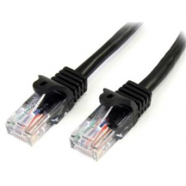 Startech 0.5m Black Cat5e Ethernet Patch Cable With Snagless Rj45 Connectors 45pat50cmbk