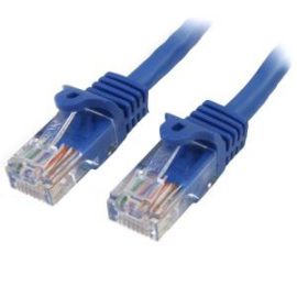 Startech 0.5m Blue Cat5e Ethernet Patch Cable With Snagless Rj45 Connectors 45pat50cmbl