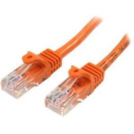 Startech 0.5m Orange Cat5e Ethernet Patch Cable With Snagless Rj45 Connectors 45pat50cmor