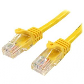 Startech 0.5m Yellow Cat5e Ethernet Patch Cable With Snagless Rj45 Connectors 45pat50cmyl