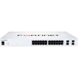 FortiSwitch 124F-Poe Layer 2 FortiGate Switch Controller Compatible PoE+ Switch With 24x 1G RJ45 And 4x 10G/1G Sfp+/Sfp Ports And 1x RJ45 Console Port. Ports 1 To 12 Support PoE+ With Maximum 185W PoE Output Limit With Smart Fan/temperature Control. FS-1