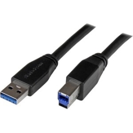 StarTech.com 5m 15 Ft Active USB 3.0 (5Gbps) USB-A To USB-B Cable - M/M - USB A To B Cable - USB 3.2 Gen 1 - Connect USB 3.0 Devices Up To 5m Away, With No Signal Loss - USB 3.0 A To B Cable - 5m USB 3.0 Cable - M/M - 15 Ft Active USB 3.0 USB-A To USB-B