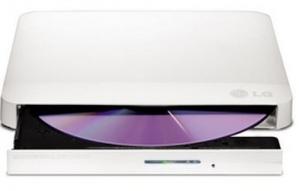 LG GP50NW40 Super-Multi Portable DVD Rewriter 8x DVD-R Writing Speed.TV Connectivity. M-DISC Support. Silent Play - White (GP50NW40)