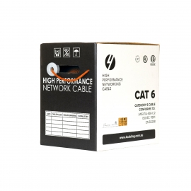 CAT6 Ethernet 305m Cable Reel Box. UTP LAN Cable with Solid Conductor. Orange SLD.C6UTP.ORANGE.R