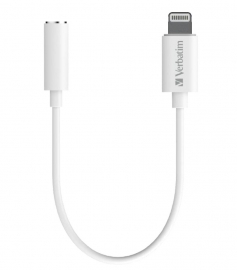 Verbatim USB-C to 3.5mm Headphone Jack 10cm - White (66588)
