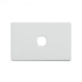 4C | Elegant 1 Gang Grid and Cover Plate - White 040.0.0113