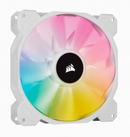 Corsair White SP140 RGB ELITE, 140mm RGB LED Fan with AirGuide, Single Pack (CO-9050138-WW)