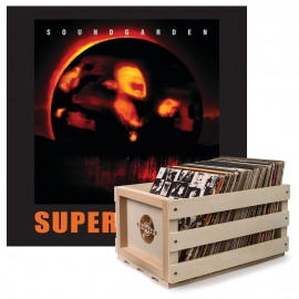 Crosley Record Storage Crate & SOUNDGARDEN SUPERUNKNOWN - DOUBLE VINYL ALBUM Bundle UM-B002047601-B