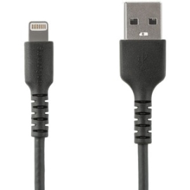 StarTech.com 3 Foot/1m Durable Black USB-A To Lightning Cable, Rugged Heavy Duty Charging/Sync Cable For Apple IPhone/iPad MFi Certified - Cable For Smartphone, IPad, IPhone, IPad Air, IPad Mini, Charger - First End: 1 X 4-pin USB 2.0 Type A - Male - Sec