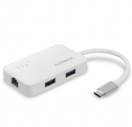 Edimax EU-4308 USB-C to 3-Port USB 3.0 Gigabit Ethernet Hub SuperSpeed Data Transfer: up to 5 Gbps data speeds (EU-4308)