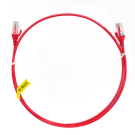 2.5m Cat 6 Ultra Thin LSZH Pack of 10 Ethernet Network Cable. Red 004.004.1017.10PACK