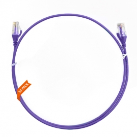 0.75m Cat 6 Ultra Thin LSZH Pack of 50 Ethernet Network Cable. Purple 004.004.4016.50PACK