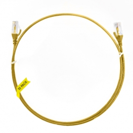 1m Cat 6 Ultra Thin LSZH Pack of 10 Ethernet Network Cable. Yellow 004.004.6003.10PACK