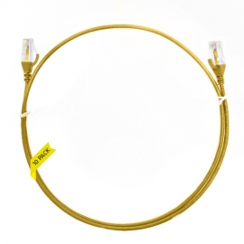 0.75m Cat 6 Ultra Thin LSZH Pack of 10 Ethernet Network Cable. Yellow 004.004.6016.10PACK
