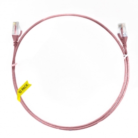 0.25m Cat 6 Ultra Thin LSZH Pack of 10 Ethernet Network Cable. Pink 004.004.7001.10PACK