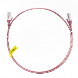 2.5m Cat 6 Ultra Thin LSZH Pack of 10 Ethernet Network Cable. Pink 004.004.7017.10PACK