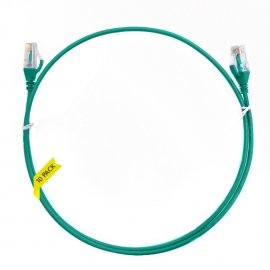 0.75m Cat 6 Ultra Thin LSZH Pack of 10 Ethernet Network Cable. Green 004.004.8016.10PACK