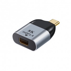 Astrotek USB-C to Mini DP DP DisplayPort male to female adapter support 8K@60Hz 4K@60Hz Aluminum shell Gold plating AT-USBCMDP-MF