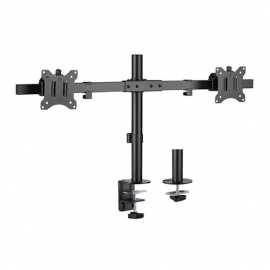 Brateck Pole Mount Dual-Screen Monitor Mount Fit Most 17'-32' Monitors, Up to 9kg per screen VESA 75x75/100x100 LDT57-C02