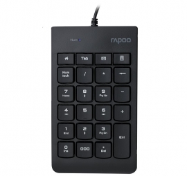 RAPOO K10 Wired Numeric NumberPad Keyboard - Spill Resistant Design, Laser Carved Keycap, Spill-Resistant Design, Easy Installation