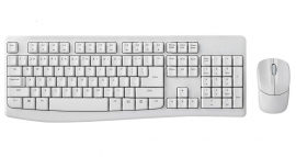 RAPOO X1800Pro Wireless Mouse & Keyboard Combo - 2.4G, 10M Range, Optical, Long Battery, X1800PRO-WHITE