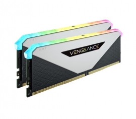 Corsair Vengeance RGB RT 32GB (2x16GB) DDR4 3600MHz C18 18-22-22-42 White Heatspreader Desktop Gaming Memory for AMD CMN32GX4M2Z3600C18W