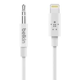 Belkin 3.5 mm Audio Cable With Lightning Connector - White AV10172bt03-WHT