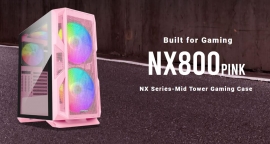 Antec NX800 Pink E-ATX, ATX 2x 20CM ARGB Front, 1x12CM ARGB Rear, 2x 14CM ARGB Top,Tempered Glass, NX800 P_AP