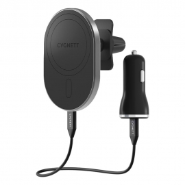 CYGNETT Magnetic Car Wireless Charger - Vent - Black CY3766WLCCH