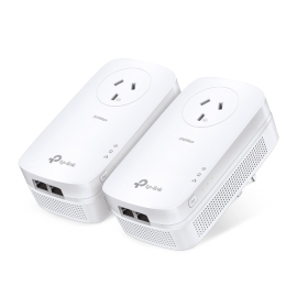 Tp-Link AV2000 Gigabit Passthrough Powerline Starter Kit, GbE(2), 2X2 Mimo, 3YR TL-PA9020P KIT
