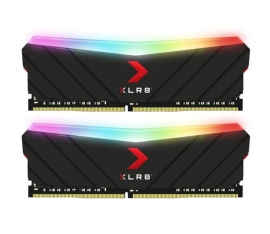 PNY XLR8 32GB (2x16GB) UDIMM 3200Mhz RGB CL16 1.35V Black Heat Spreader Gaming Desktop PC Memory MD32GK2D4320016XRGB