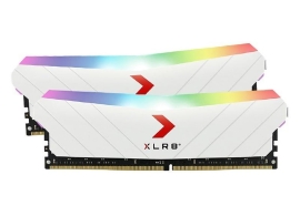 PNY XLR8 32GB (2x16GB) UDIMM 3200Mhz RGB CL16 1.35V White Heat Spreader Gaming Desktop PC Memory MD32GK2D4320016XRGBW