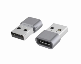 Astrotek USB Type C Female to USB 2.0 Male OTG Adapter 480Mhz For Laptop, Wall Chargers,Phone Sliver 1 Yr WTY AT-USBCUSBA-FM